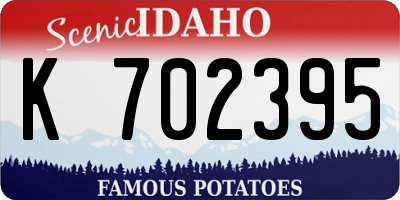 ID license plate K702395