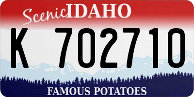 ID license plate K702710