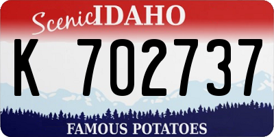 ID license plate K702737