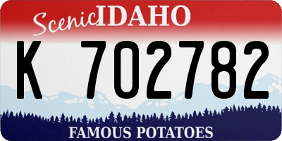 ID license plate K702782
