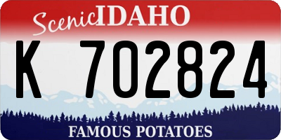 ID license plate K702824
