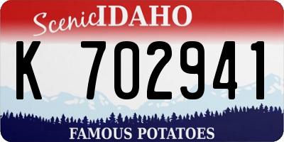 ID license plate K702941