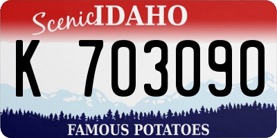 ID license plate K703090