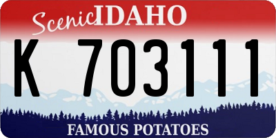 ID license plate K703111