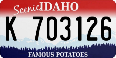 ID license plate K703126