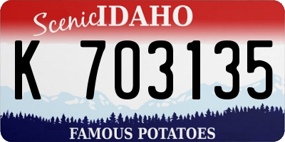 ID license plate K703135