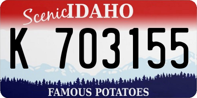ID license plate K703155