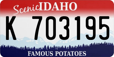 ID license plate K703195