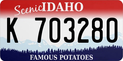 ID license plate K703280