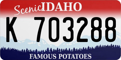 ID license plate K703288