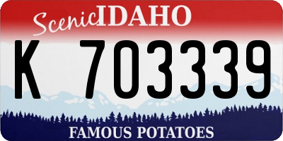 ID license plate K703339