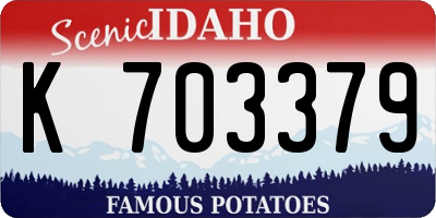 ID license plate K703379