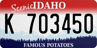 ID license plate K703450