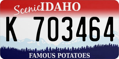 ID license plate K703464
