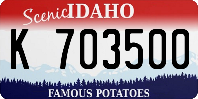 ID license plate K703500