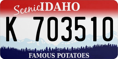 ID license plate K703510
