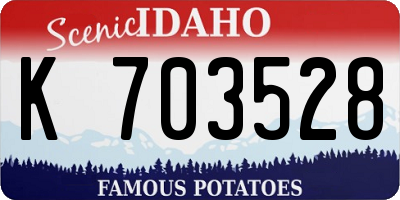ID license plate K703528