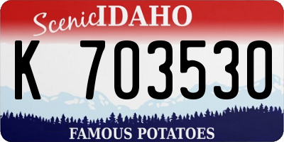ID license plate K703530