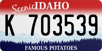 ID license plate K703539