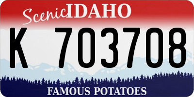 ID license plate K703708