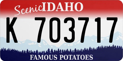 ID license plate K703717