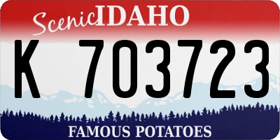 ID license plate K703723
