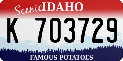ID license plate K703729