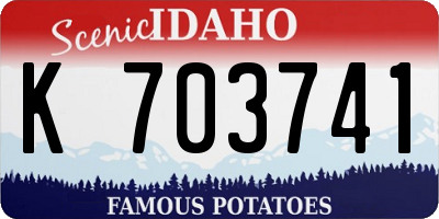 ID license plate K703741