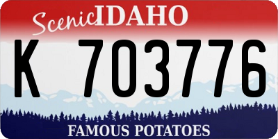 ID license plate K703776