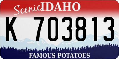 ID license plate K703813