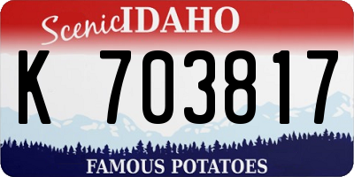 ID license plate K703817