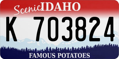 ID license plate K703824
