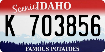 ID license plate K703856