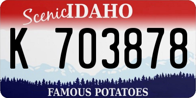 ID license plate K703878