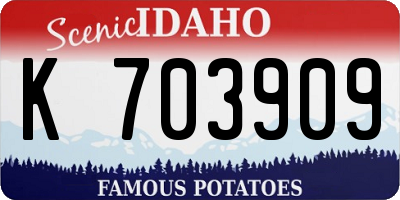 ID license plate K703909