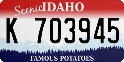 ID license plate K703945