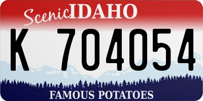 ID license plate K704054
