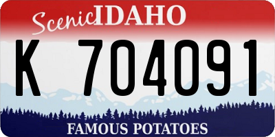 ID license plate K704091