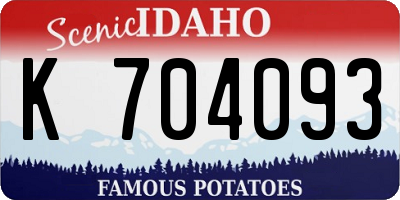 ID license plate K704093