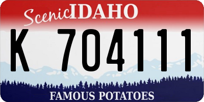 ID license plate K704111