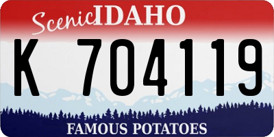 ID license plate K704119