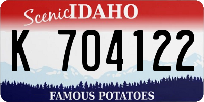 ID license plate K704122