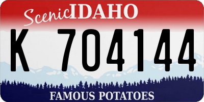 ID license plate K704144
