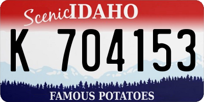 ID license plate K704153