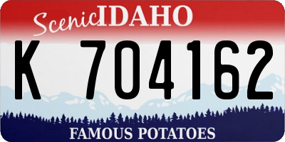 ID license plate K704162
