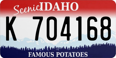 ID license plate K704168