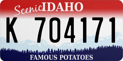 ID license plate K704171