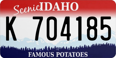 ID license plate K704185