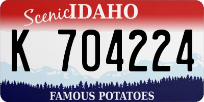 ID license plate K704224