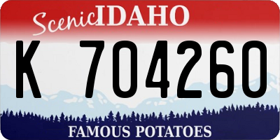 ID license plate K704260